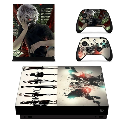 Tokyo Ghoul decal skin for Xbox one X Console and 2 Contro.. Tokyo Ghoul decal skin for Xbox one X Console and 2 Contro..