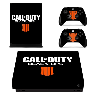 Call of Duty Black ops 4 decal skin for Xbox one X Console and 2 Controllers