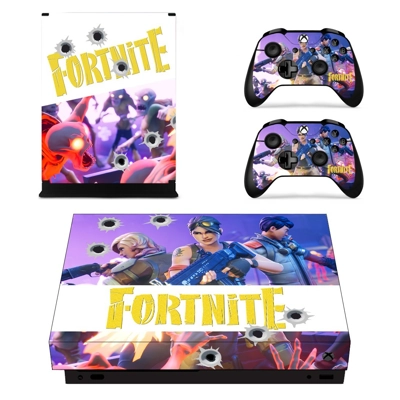 Fortnite decal skin for Xbox one X Console and 2 Controllers