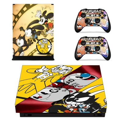 Cuphead decal skin for Xbox one X Console and 2 Controllers Cuphead decal skin for Xbox one X Console and 2 Controllers