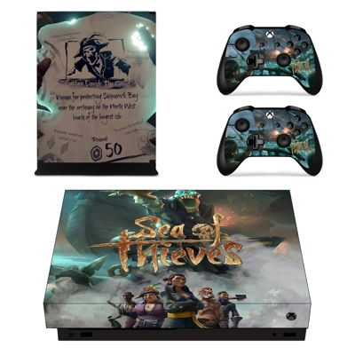 Sea of Thieves decal skin for Xbox one X Console and 2 Con.. Sea of Thieves decal skin for Xbox one X Console and 2 Con..