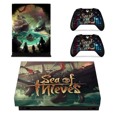 Sea of Thieves decal skin for Xbox one X Console and 2 Con.. Sea of Thieves decal skin for Xbox one X Console and 2 Con..