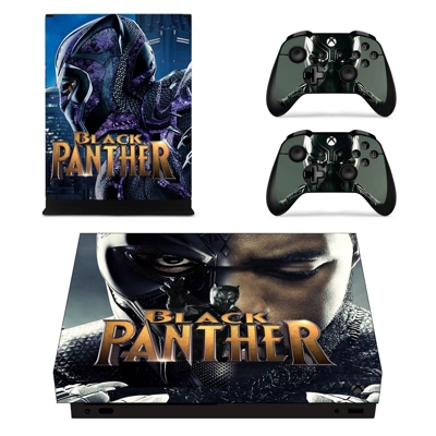 Black Panther decal skin for Xbox one X Console and 2 Cont.. Black Panther decal skin for Xbox one X Console and 2 Cont..