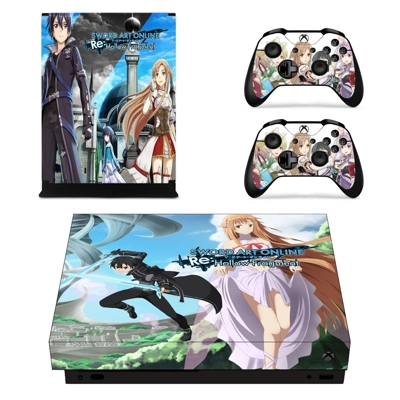 Sword Art Online Hollow Fragment decal skin for Xbox one X Console and 2 Controllers
