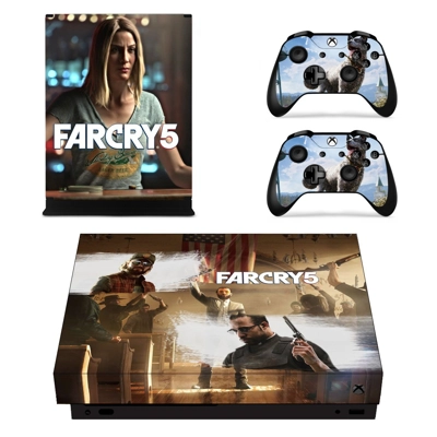 Far Cry 5 decal skin for Xbox one X Console and 2 Controllers