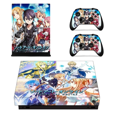 Sword Art Online decal skin for Xbox one X Console and 2 C.. Sword Art Online decal skin for Xbox one X Console and 2 C..