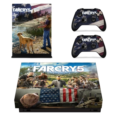 Far Cry 5 decal skin for Xbox one X Console and 2 Controllers