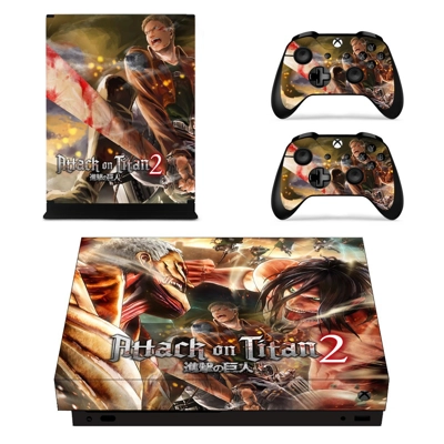Attack on Titan 2 decal skin for Xbox one X Console and 2 .. Attack on Titan 2 decal skin for Xbox one X Console and 2 ..