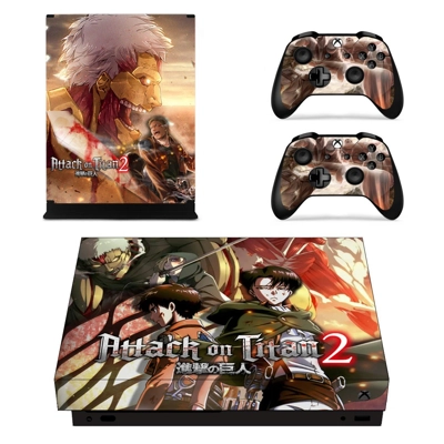 Attack on Titan 2 decal skin for Xbox one X Console and 2 Controllers