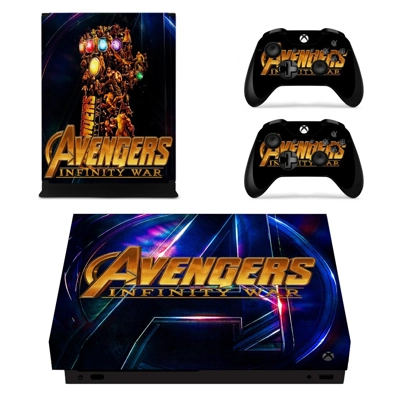 Avengers infinity war decal skin for Xbox one X Console and 2 Controllers