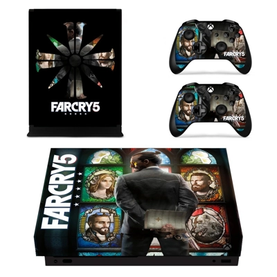 Far Cry 5 decal skin for Xbox one X Console and 2 Controllers