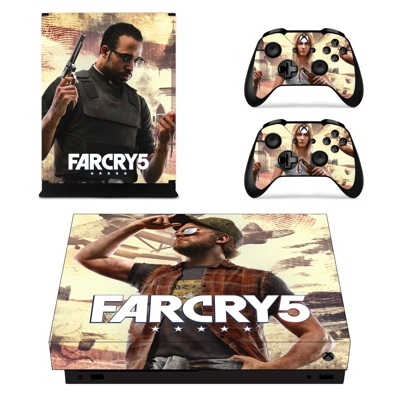 Far Cry 5 decal skin for Xbox one X Console and 2 Controllers