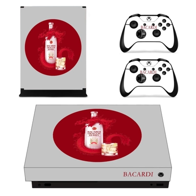 Bacardi Dragon Berry decal skin for Xbox one X Console and 2 Controllers