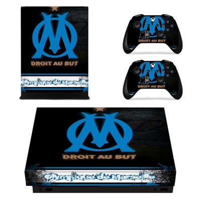Olympique de Marseille decal skin for Xbox one X Console a..