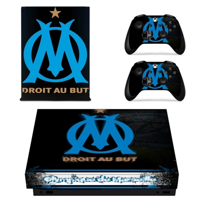 Olympique de Marseille decal skin for Xbox one X Console a..