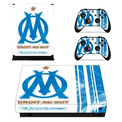 Olympique de Marseille decal skin for Xbox one X Console a..