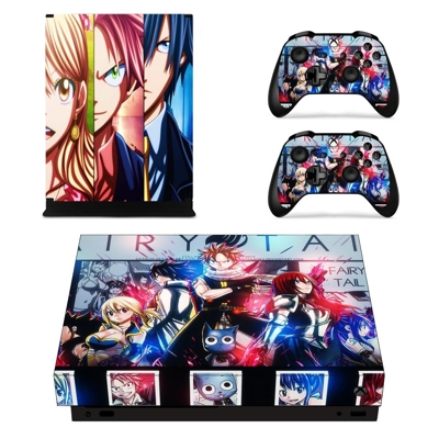 Fairy Tail decal skin for Xbox one X Console and 2 Control..
