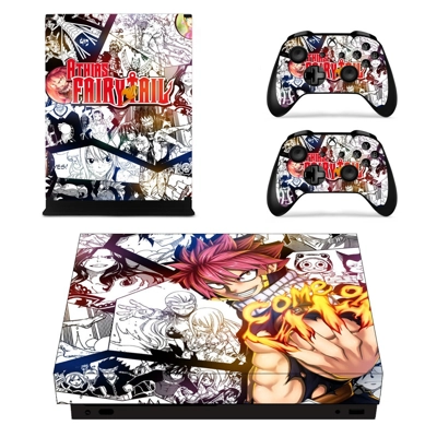 Fairy Tail decal skin for Xbox one X Console and 2 Controllers