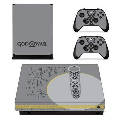 God of War 4 decal skin for Xbox one X Console and 2 Controllers