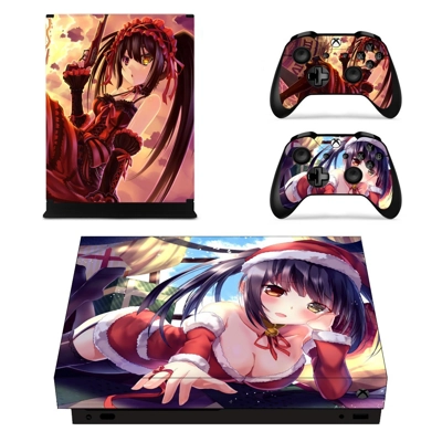 Kurumi tokisaki decal skin for Xbox one X Console and 2 Controllers