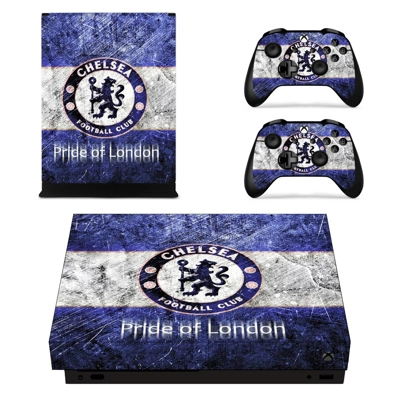 Chelsea FC decal skin for Xbox one X Console and 2 Control.. Chelsea FC decal skin for Xbox one X Console and 2 Control..