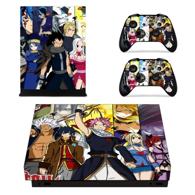 Fairy Tail decal skin for Xbox one X Console and 2 Controllers