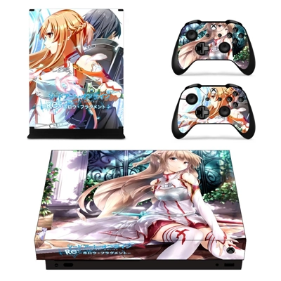 Sword Art Online decal skin for Xbox one X Console and 2 C.. Sword Art Online decal skin for Xbox one X Console and 2 C..