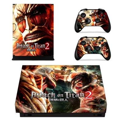 Attack on Titan 2 decal skin for Xbox one X Console and 2 Controllers