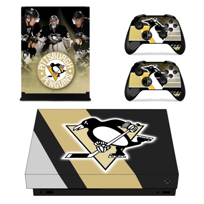 Pittsburgh Penguins decal skin for Xbox one X Console and .. Pittsburgh Penguins decal skin for Xbox one X Console and ..