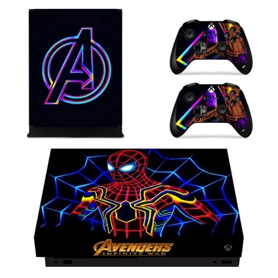 Black Panther decal skin for Xbox one X Console and 2 Cont.. Black Panther decal skin for Xbox one X Console and 2 Cont..