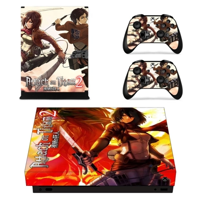 Attack on Titan 2 decal skin for Xbox one X Console and 2 .. Attack on Titan 2 decal skin for Xbox one X Console and 2 ..