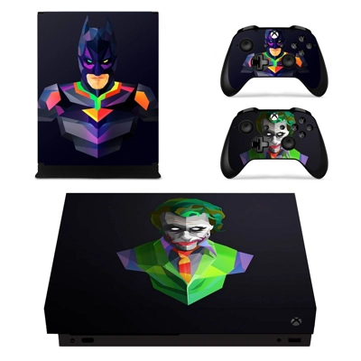 Batman VS Joker decal skin for Xbox one X Console and 2 Co.. Batman VS Joker decal skin for Xbox one X Console and 2 Co..