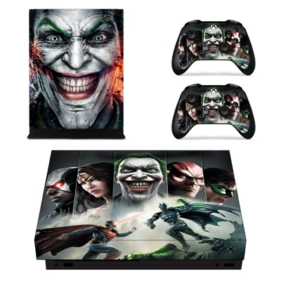 Injustice Gods Among Us decal skin for Xbox one X Console .. Injustice Gods Among Us decal skin for Xbox one X Console ..