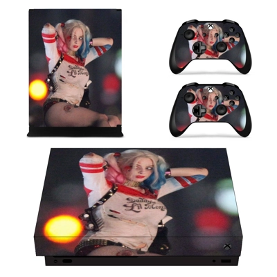 Harley Quinn decal skin for Xbox one X Console and 2 Contr.. Harley Quinn decal skin for Xbox one X Console and 2 Contr..