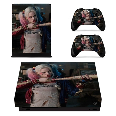 Harley Quinn decal skin for Xbox one X Console and 2 Contr.. Harley Quinn decal skin for Xbox one X Console and 2 Contr..
