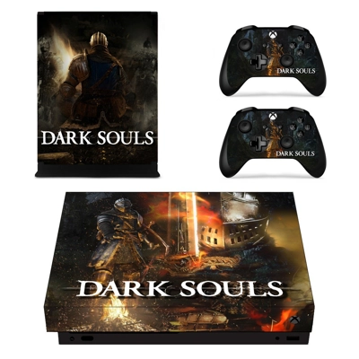 Dark Souls decal skin for Xbox one X Console and 2 Control.. Dark Souls decal skin for Xbox one X Console and 2 Control..