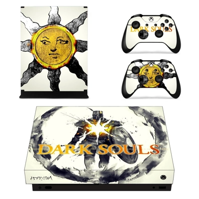 Dark Souls decal skin for Xbox one X Console and 2 Control.. Dark Souls decal skin for Xbox one X Console and 2 Control..