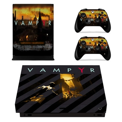 Vampyr decal skin for Xbox one X Console and 2 Controllers Vampyr decal skin for Xbox one X Console and 2 Controllers