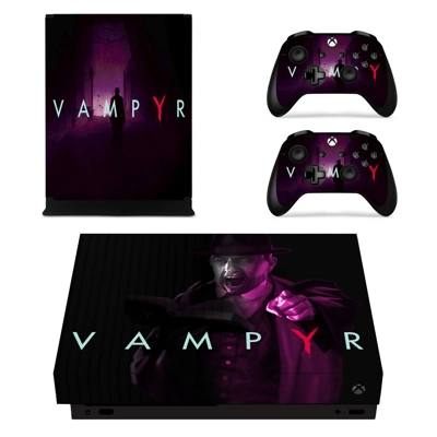 Vampyr decal skin for Xbox one X Console and 2 Controllers Vampyr decal skin for Xbox one X Console and 2 Controllers