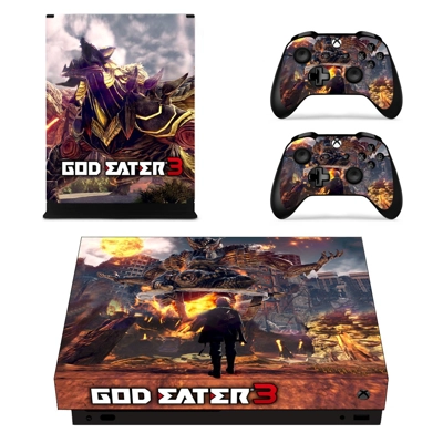 God Eater 3 decal skin for Xbox one X Console and 2 Controllers