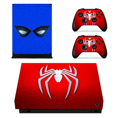 Spider Man decal skin for Xbox one X Console and 2 Controllers