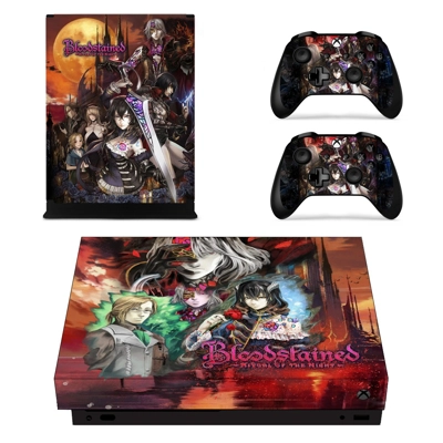 Bloodstained Ritual of the Night decal skin for Xbox one X Console and 2 Controllers