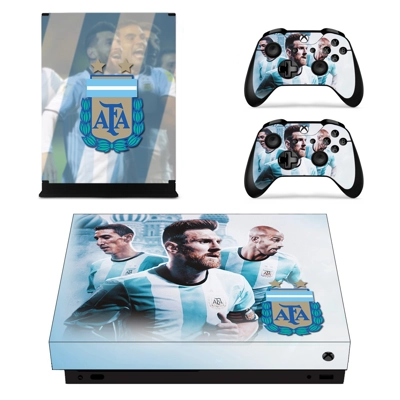 Messi AFA decal skin for Xbox one X Console and 2 Controll.. Messi AFA decal skin for Xbox one X Console and 2 Controll..
