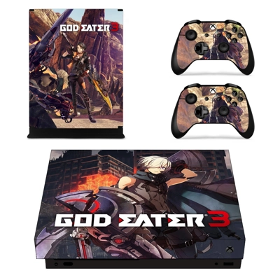God Eater 3 decal skin for Xbox one X Console and 2 Contro.. God Eater 3 decal skin for Xbox one X Console and 2 Contro..