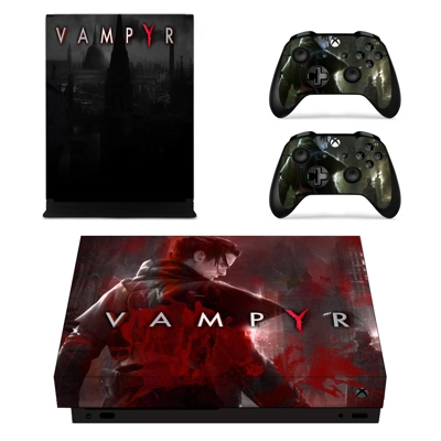 Vampyr decal skin for Xbox one X Console and 2 Controllers Vampyr decal skin for Xbox one X Console and 2 Controllers