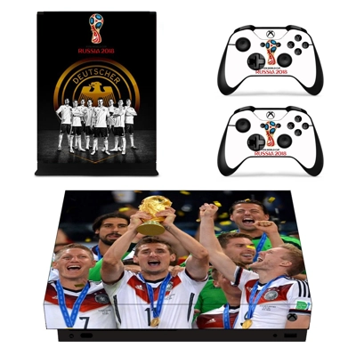 2018 FIFA World Cup Deutscher decal skin for Xbox one X Console and 2 Controllers