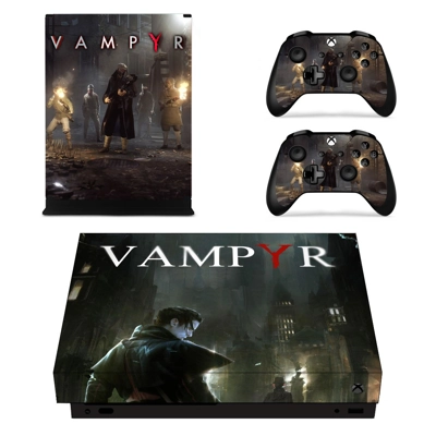 Vampyr decal skin for Xbox one X Console and 2 Controllers Vampyr decal skin for Xbox one X Console and 2 Controllers
