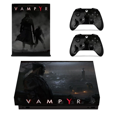 Vampyr decal skin for Xbox one X Console and 2 Controllers Vampyr decal skin for Xbox one X Console and 2 Controllers