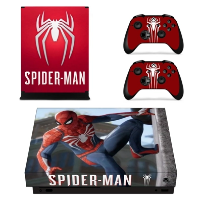 Spider Man decal skin for Xbox one X Console and 2 Control.. Spider Man decal skin for Xbox one X Console and 2 Control..