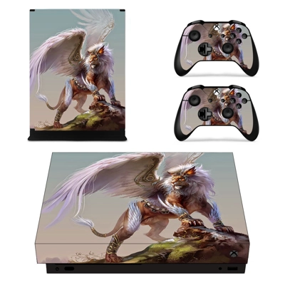 Winged Lion decal skin for Xbox one X Console and 2 Controllers